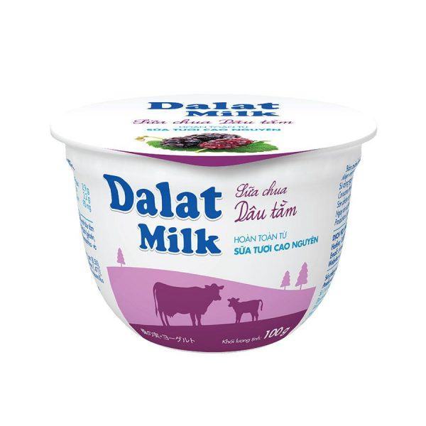 Sữa Chua Dâu Tằm 100g Dalat Milk