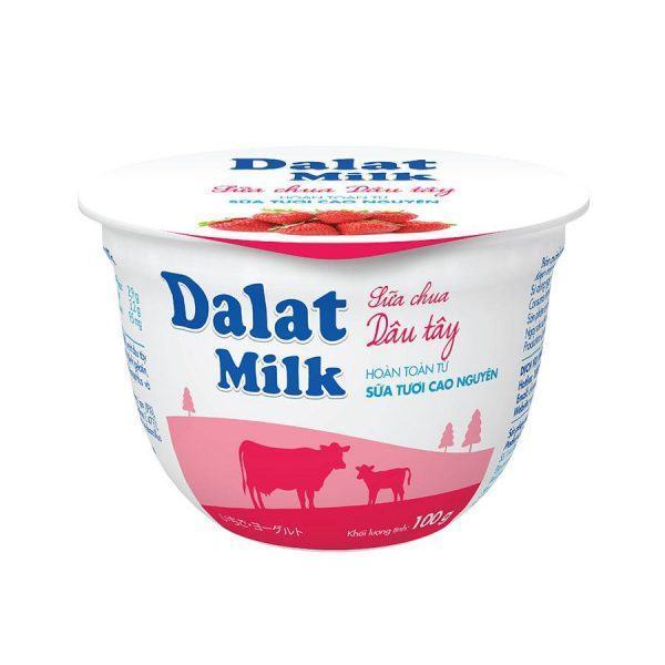 Sữa Chua Dâu Tây 100g Dalat Milk