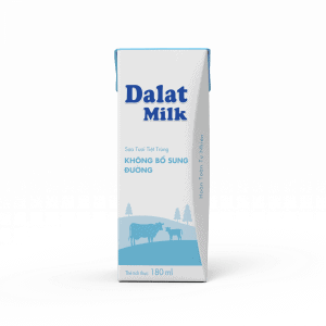 Sữa Tiệt Trùng Không Đường 180ml Dalat Milk